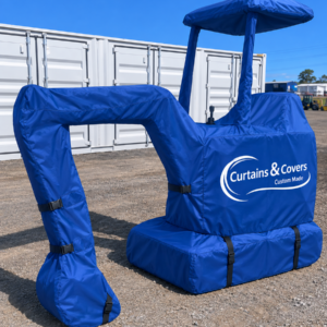 Custom Mini Excavator Covers - when covered