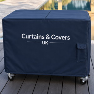 Outdoor Patio Cooler covered with custom cover
