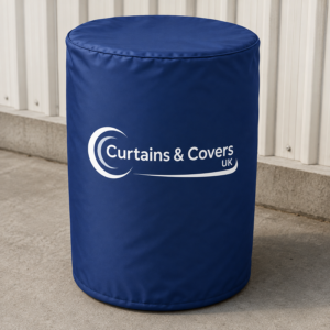 Water Barrel covered with custom cover