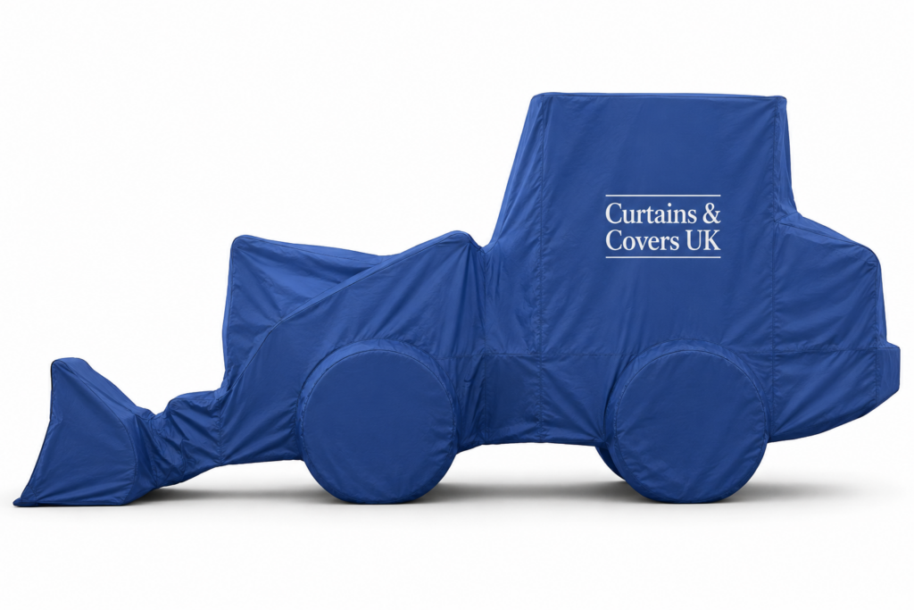 covered with custom cover in blue color in uk
